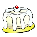 A cake with a cherry on top