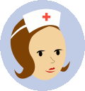 A nurse's head